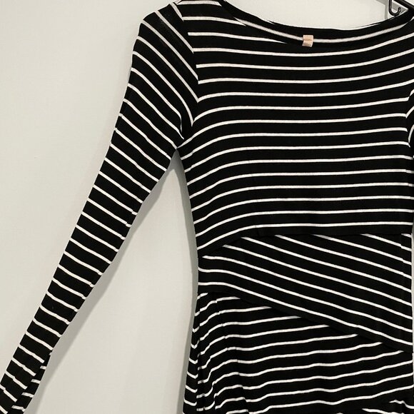 Bailey 44 Black and White Striped Long Sleeve Dress Size XS - Picture 3 of 8